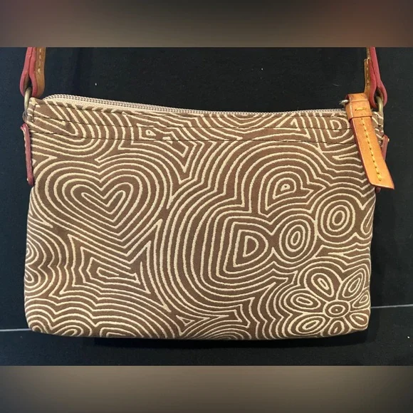 Dooney and Bourke Small Brown Graffiti Crossbody Bag, Vintage - Picture 9 of 15